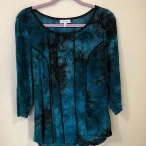 💜💜 Fashion Bug 3/4 length Sleeved Womens Top Size OX